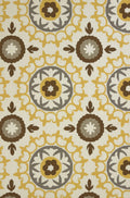 Rugs Yellow Rug - 60" x 90" x 0.47" Yellow Olefin Area Rug HomeRoots