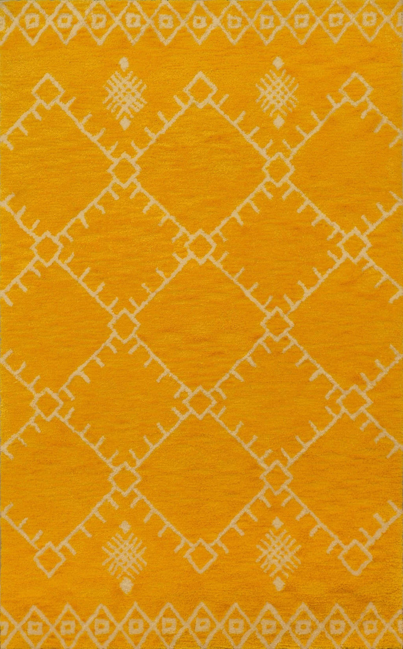 Rugs Yellow Rug - 94" x 126" x 0.79" Yellow Polyester Oversize Rug HomeRoots