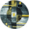 Rugs Yellow Rug - 94" x 94" x 0.5" Yellow Olefin/Polypropylene Round Rug HomeRoots