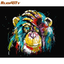 RUOPOTY Frame Orangutan Animals DIY Oil Painting By Number Calligraphy Painting Acrylic Paint On Canvas For Home Decor 40x50cm AExp