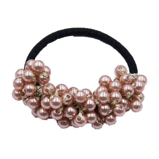 Ruoshui Woman Big Pearl Hair Ties Fashion Korean Style Hairband Scrunchies Girls Ponytail Holders Rubber Band Hair Accessories AExp