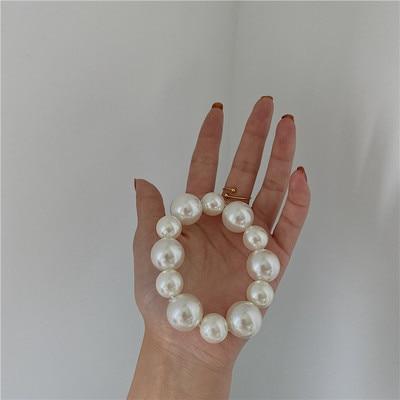 Ruoshui Woman Big Pearl Hair Ties Fashion Korean Style Hairband Scrunchies Girls Ponytail Holders Rubber Band Hair Accessories JadeMoghul Inc. 