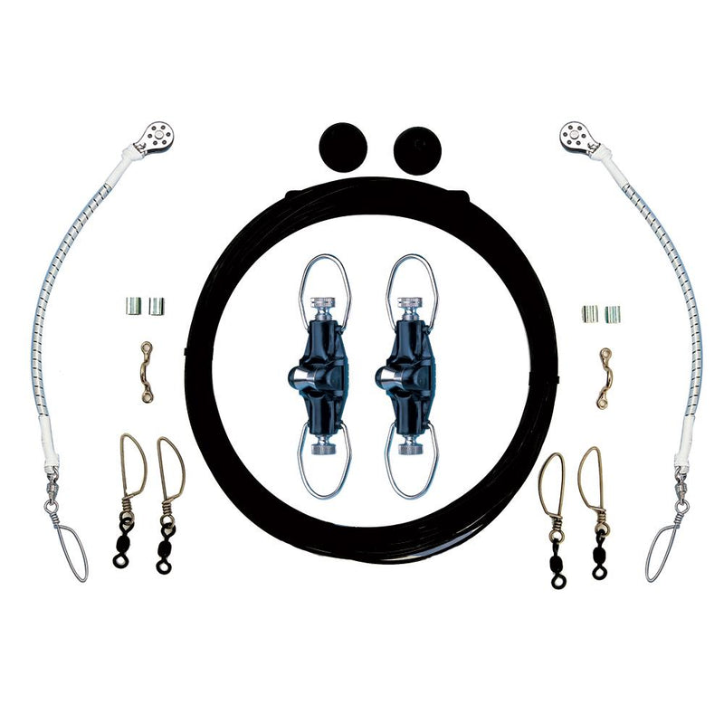 Rupp Single Rigging Kit w-Nok-Outs - Black Mono 160' Lines [CA-0025-MO]-Outrigger Accessories-JadeMoghul Inc.