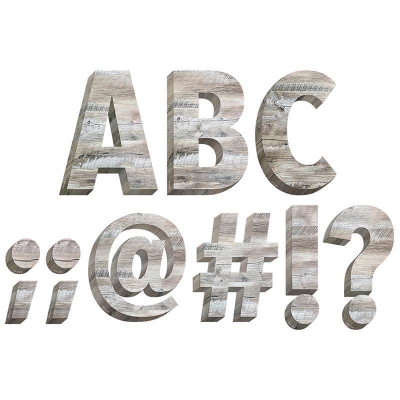 RUSTIC WOOD 6IN DESIGNER LETTERS-Learning Materials-JadeMoghul Inc.
