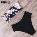 RUUHEE Bandage Bikini Swimwear Women Swimsuit High Waist Bikini Set 2021 Bathing Suit Push Up Maillot De Bain Femme Beachwear AExp