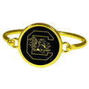S. Carolina Gamecocks Gold Tone Bangle Bracelet-NCAA,S. Carolina Gamecocks,Jewelry & Accessories-JadeMoghul Inc.