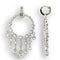 Silver Earrings S37108 Rhodium 925 Sterling Silver Earrings with Crystal