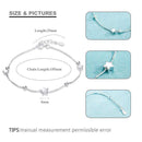 SA SILVERAGE 925 Sterling Silver Chain Bracelets & Bangles for Women 925 Silver Ball Chain Link Bracelets Star Charm Bracelet AExp