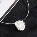 SA SILVERAGE 925 Sterling Silver Rose Choker Necklaces for Women Flower Big Pendant Necklaces 925 Silver Chokers Fine Jewelry-Choker Diameter1.2mm-JadeMoghul Inc.