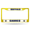 Best License Plate Frame Sabres Yellow Colored Chrome Frame