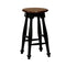 Sabrina Transitional Counter Height Stool, Set Of Two-Accent and Garden Stools-Black, Cherry-Wood-JadeMoghul Inc.