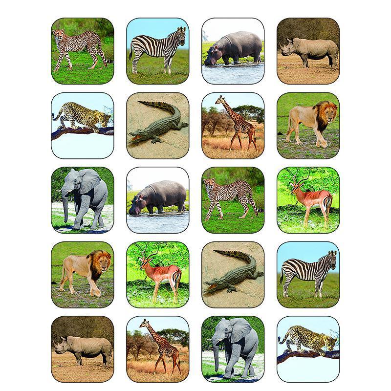 SAFARI ANIMALS STICKERS-Learning Materials-JadeMoghul Inc.