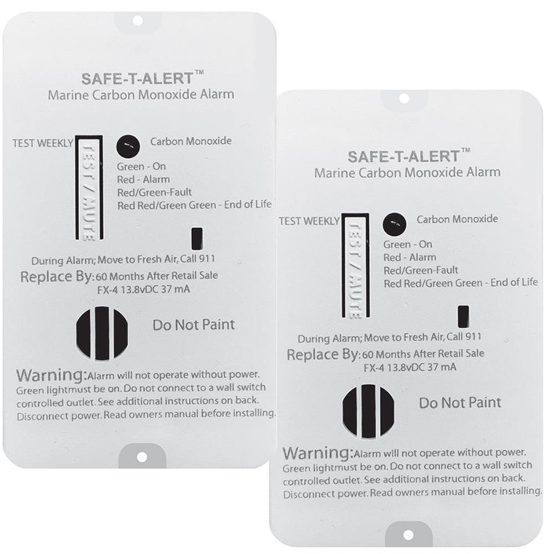 Safe-T-Alert FX-4 Carbon Monoxide Alarm - 2-Pack [FX-4MARINE2-PACK]-Fume Detectors-JadeMoghul Inc.