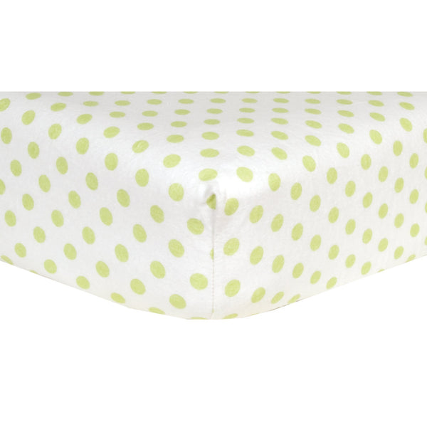 Sage Dot Deluxe Flannel Fitted Crib Sheet-DOT-JadeMoghul Inc.