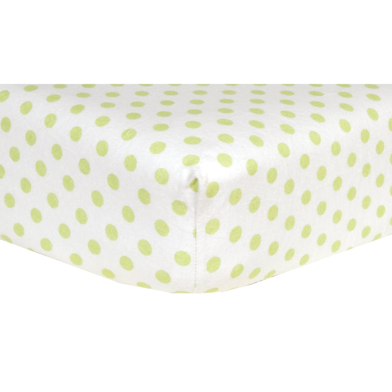 Sage Dot Deluxe Flannel Fitted Crib Sheet-DOT-JadeMoghul Inc.