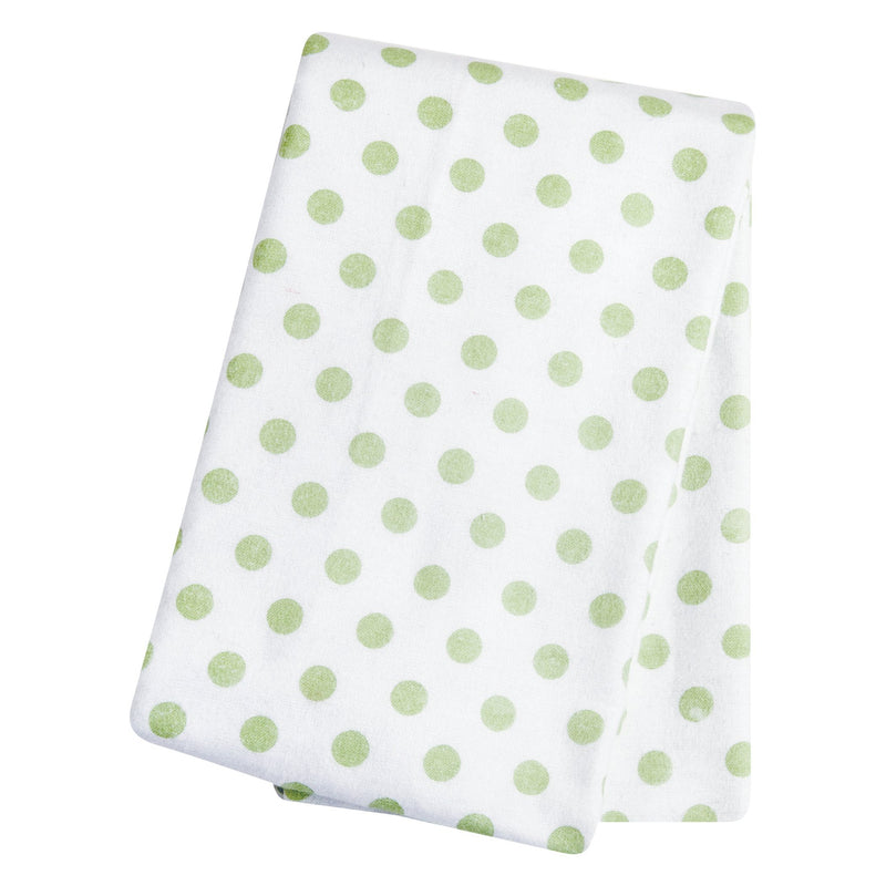 Sage Dot Deluxe Flannel Swaddle Blanket-DOT-JadeMoghul Inc.