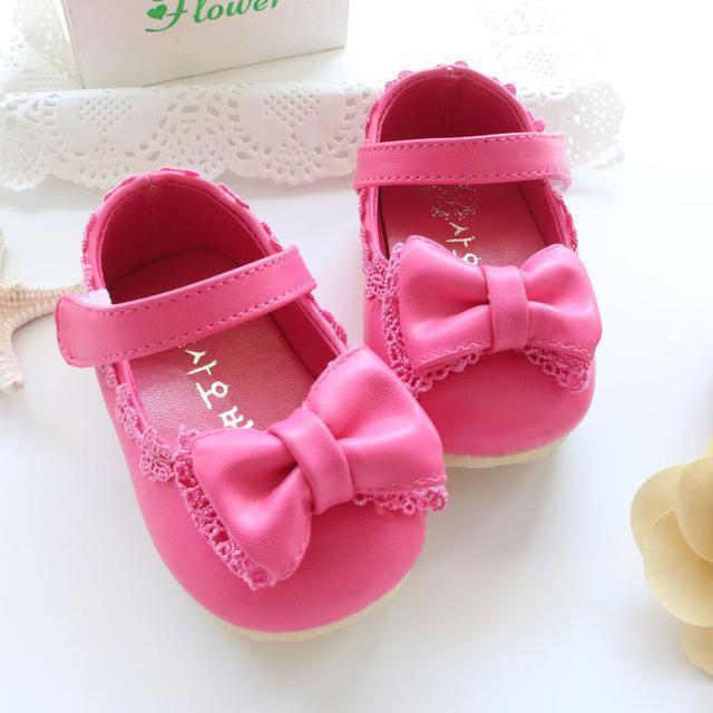 Sale 2015 Spring/Autumn Baby Girl Shoes Cute Lace Bowknot Princess First Walkers Infant PU Leather Shoes For Party Size 4-9.5-Red-4-JadeMoghul Inc.
