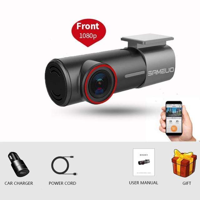SAMEUO U700 Mini Hidden FHD 1080P Car Dash Cam Front Rear Camera DVR Detector with WiFi FHD Video Recorder 24H Parking Monitor AExp