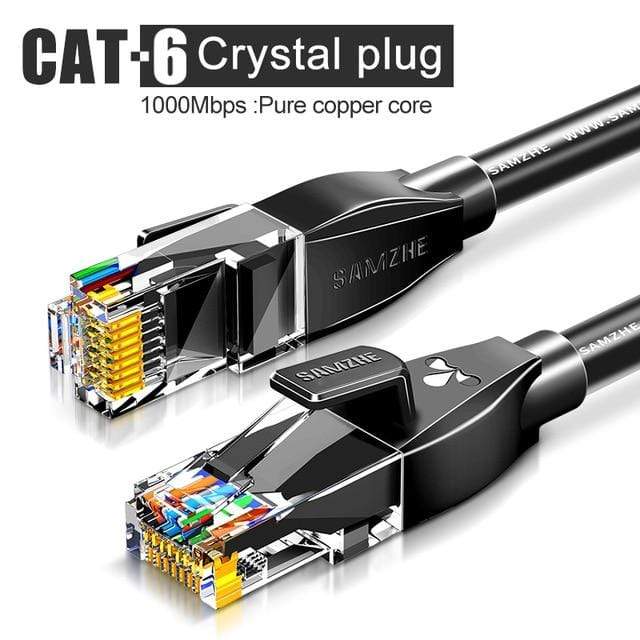SAMZHE CAT6 Round Ethernet Cat 6 Lan Cable  RJ 45 Network Patch Cord for Laptop Router RJ45 Internet Cable JadeMoghul Inc. 