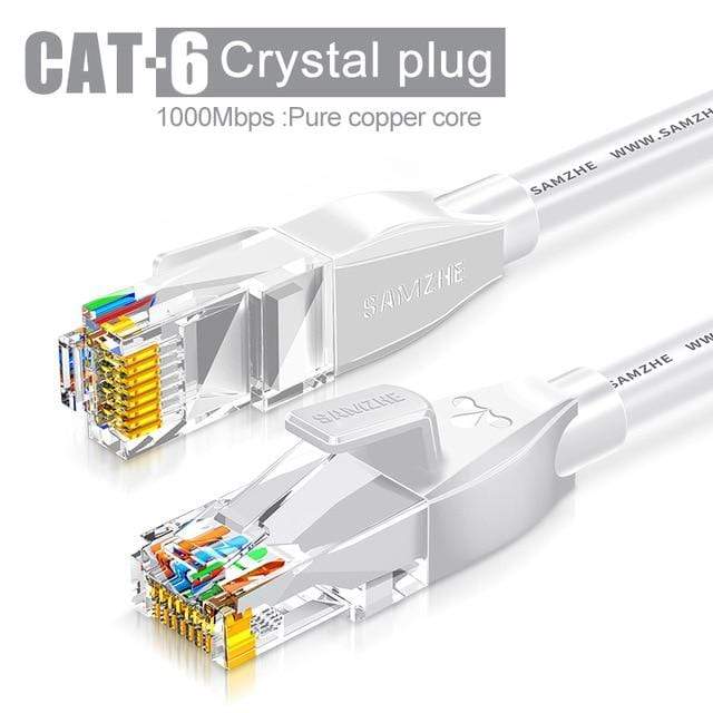 SAMZHE CAT6 Round Ethernet Cat 6 Lan Cable  RJ 45 Network Patch Cord for Laptop Router RJ45 Internet Cable JadeMoghul Inc. 
