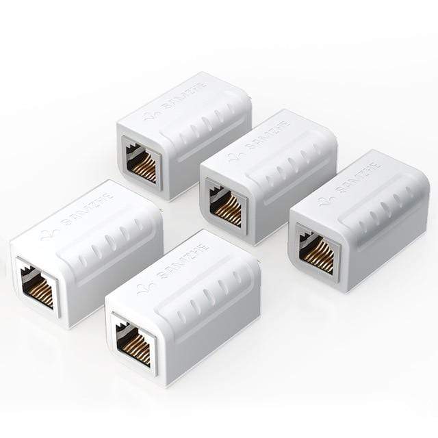 SAMZHE Ethernet Cable Adapter 8P8C RJ45 Lan Cable Extension Connector for Internet Connection Female to Female JadeMoghul Inc. 