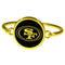 San Francisco 49ers Gold Tone Bangle Bracelet-NFL,San Francisco 49ers,Jewelry & Accessories-JadeMoghul Inc.
