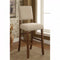 Sania Rustic Bar Chair In Ivory Linen, Set Of 2-Armchairs and Accent Chairs-Natural Tone-Wood Linen-JadeMoghul Inc.