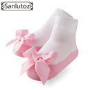 Sanlutoz Baby Socks Infant Socks for Girls Newborns Socks for Princess Holiday Birthday Gifts for Baby Girls Fashion 0-12 Months-Black Bow-JadeMoghul Inc.