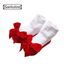 Sanlutoz Baby Socks Infant Socks for Girls Newborns Socks for Princess Holiday Birthday Gifts for Baby Girls Fashion 0-12 Months-Red Bow-JadeMoghul Inc.