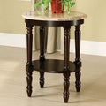 Santa Clarita Traditional Plant Stand-Plant Stands and Telephone Tables-Dark Cherry-Marble Solid Wood & Others-JadeMoghul Inc.