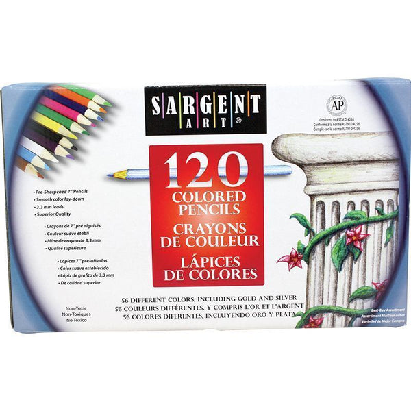 SARGENT ART COLORED PENCILS 120CT-Arts & Crafts-JadeMoghul Inc.
