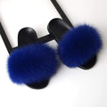 SARSALLYA Fur Slippers Women Real Fox Fur Slides Home Furry Flat Sandals Female Cute Fluffy House Shoes Woman Brand Luxury 2020 AExp