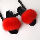 SARSALLYA Fur Slippers Women Real Fox Fur Slides Home Furry Flat Sandals Female Cute Fluffy House Shoes Woman Brand Luxury 2020 JadeMoghul Inc. 