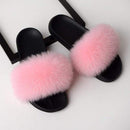 SARSALLYA Fur Slippers Women Real Fox Fur Slides Home Furry Flat Sandals Female Cute Fluffy House Shoes Woman Brand Luxury 2020 JadeMoghul Inc. 
