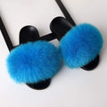 SARSALLYA Fur Slippers Women Real Fox Fur Slides Home Furry Flat Sandals Female Cute Fluffy House Shoes Woman Brand Luxury 2020 JadeMoghul Inc. 