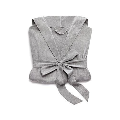 Saturday Hooded Lounge Robe - Gray With White Stitching Large - X-Large (Pack of 1)-Personalized Gifts By Type-JadeMoghul Inc.
