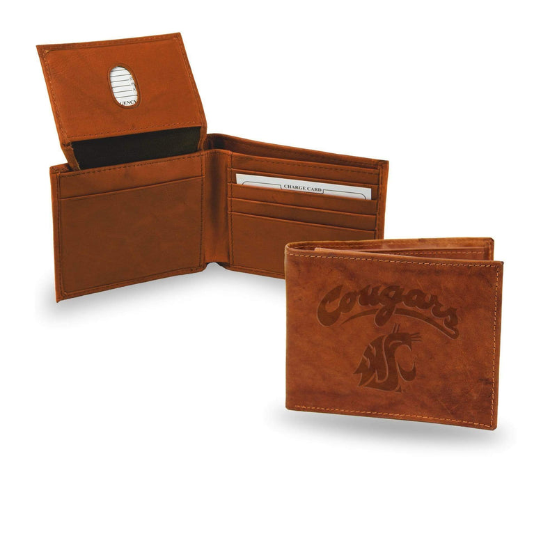 SBL Billfold (Pecan Cowhide) Men's Bifold Wallet Washington State Embossed Billfold RICO