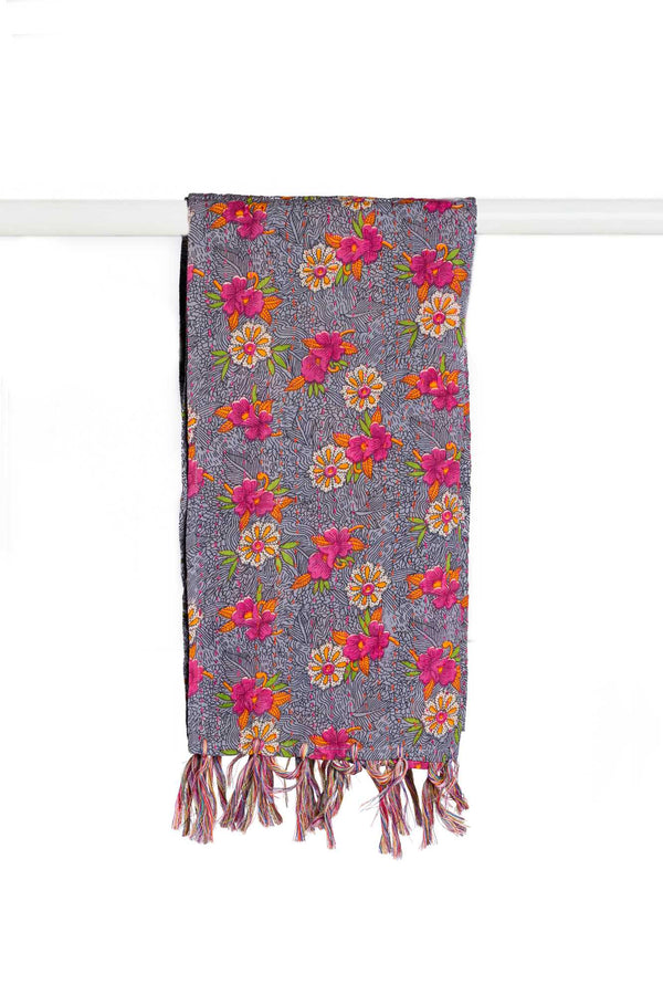 Scarves Winter Scarf 18" x 72" Multi-colored Eclectic, Bohemian, Traditional Scarf 7587 HomeRoots