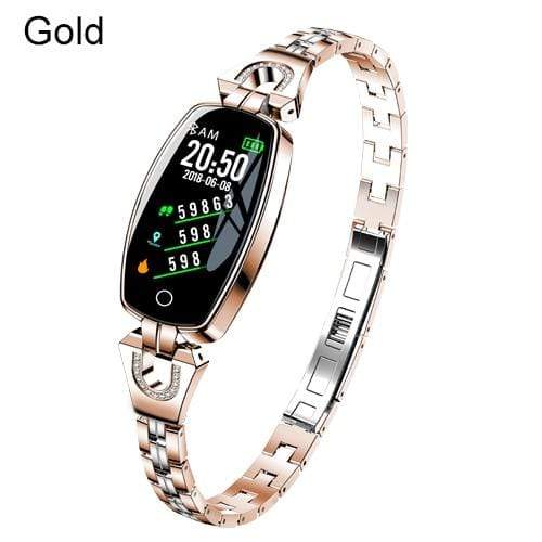 SCOMAS Fashion Women Smart Watch 0.96" OLED Heart Rate Blood Pressure Monitor Pedometer Fitness Tracker Waterproof Smartwatch AExp