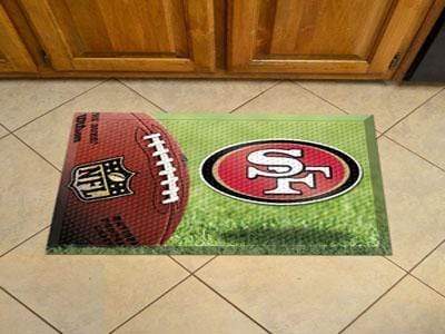 Scraper Mat Custom Welcome Mats NFL San Francisco 49ers Scraper Mat 19"x30" Camo FANMATS