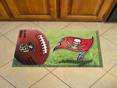 Scraper Mat Custom Welcome Mats NFL Tampa Bay Buccaneers Scraper Mat 19"x30" Ball FANMATS