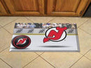 Scraper Mat Custom Welcome Mats NHL New Jersey Devils Scraper Mat 19"x30" Puck FANMATS