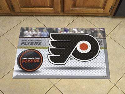 Scraper Mat Custom Welcome Mats NHL Philadelphia Flyers Scraper Mat 19"x30" Puck FANMATS