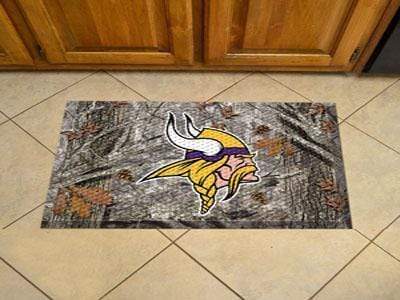 Scraper Mat Outdoor Welcome Mats NFL Minnesota Vikings Scraper Mat 19"x30" Camo FANMATS