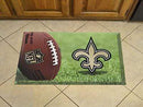 Scraper Mat Welcome Door Mat NFL New Orleans Saints Scraper Mat 19"x30" Ball FANMATS