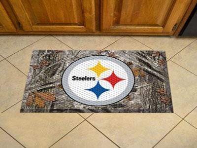 Scraper Mat Welcome Mat NFL Pittsburgh Steelers Scraper Mat 19"x30" Camo FANMATS