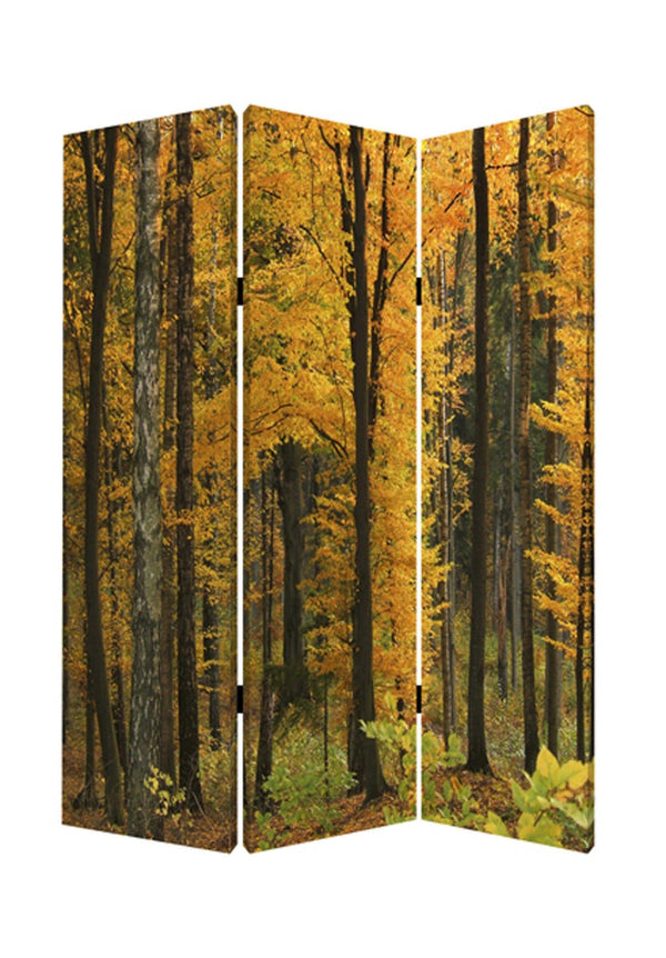 Screens Balcony Privacy Screen - 1" x 48" x 72" Multi-Color, Wood, Canvas, Autumn Journey - Screen HomeRoots