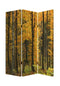 Screens Balcony Privacy Screen - 1" x 48" x 72" Multi-Color, Wood, Canvas, Autumn Journey - Screen HomeRoots