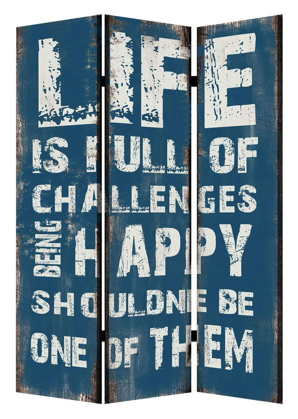 Screens Balcony Privacy Screen - 1" x 48" x 72" Multi-Color, Wood, Canvas, Inspiration - Screen HomeRoots