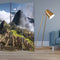 Screens Balcony Privacy Screen - 1" x 48" x 72" Multi-Color, Wood, Canvas, Machu Picchu - Screen HomeRoots
